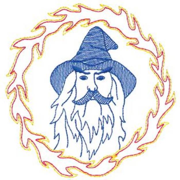 Picture of Large Wizard Machine Embroidery Design