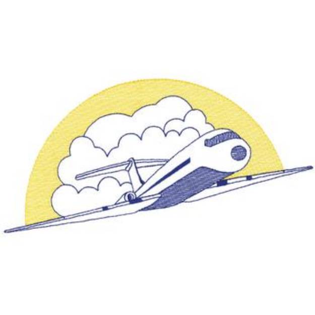 Picture of Large Jet Plane Machine Embroidery Design