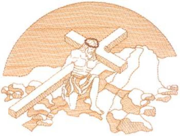 Picture of Large Christ & Cross Machine Embroidery Design