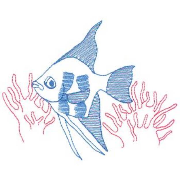 Picture of Large Tropical Fish Machine Embroidery Design