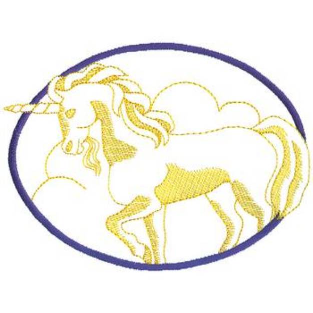 Picture of Large Unicorn Machine Embroidery Design