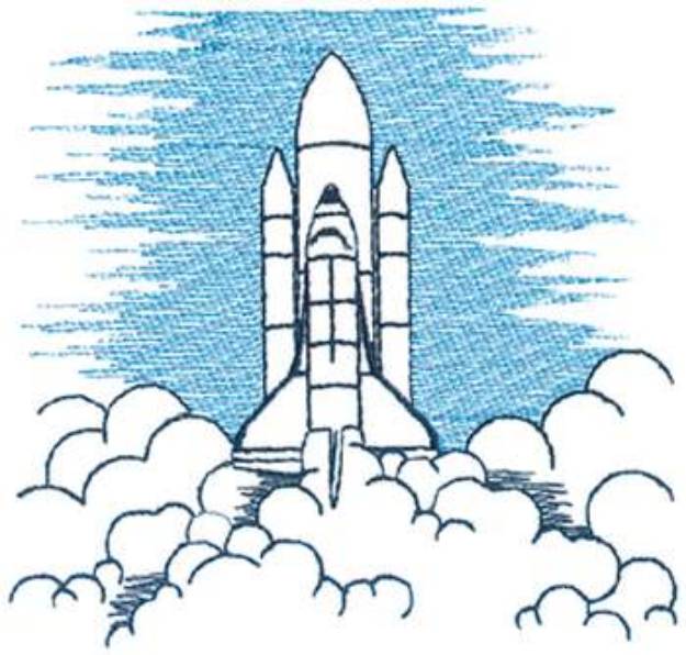 Picture of Large Space Shuttle Machine Embroidery Design
