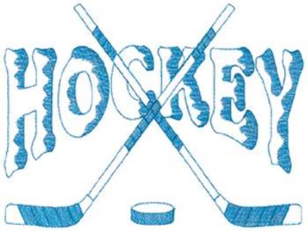 Picture of Large Hockey Sticks Machine Embroidery Design