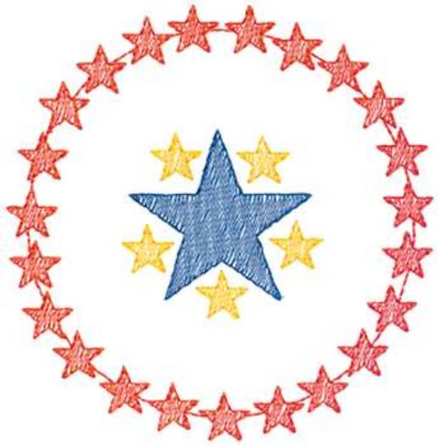 Picture of Large Star Border Machine Embroidery Design