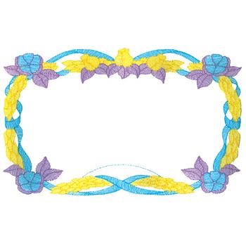 Large Floral Border Machine Embroidery Design