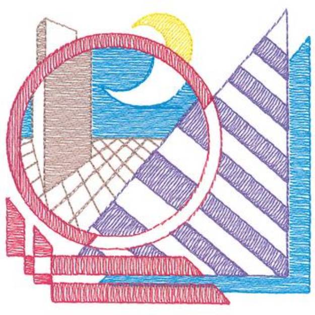 Picture of Large Abstract Machine Embroidery Design