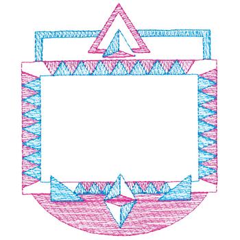 Large Abstract Border Machine Embroidery Design