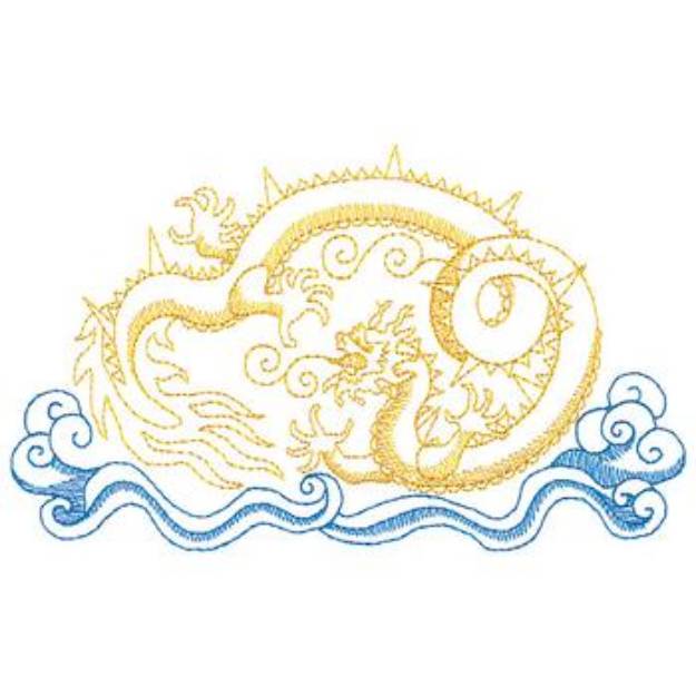 Picture of Large Dragon Machine Embroidery Design