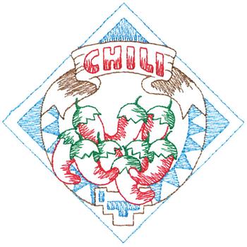 Large Chili Design Machine Embroidery Design