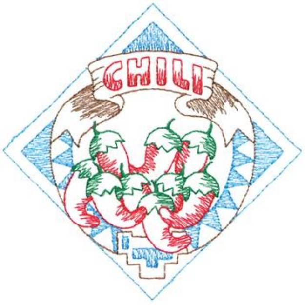Picture of Large Chili Design Machine Embroidery Design