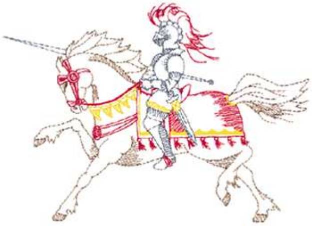 Picture of Large Knight Machine Embroidery Design