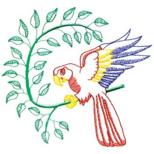 Picture of Large Parrot Machine Embroidery Design