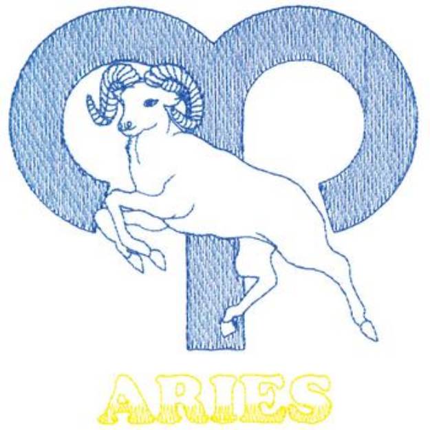 Picture of Large Aries Machine Embroidery Design