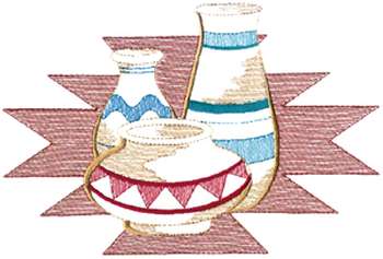 Large Pottery Machine Embroidery Design