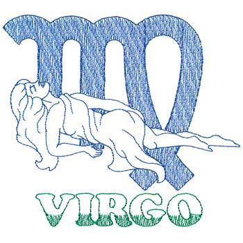 Large Virgo Machine Embroidery Design