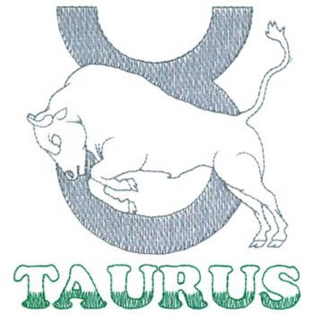 Picture of Large Taurus Machine Embroidery Design