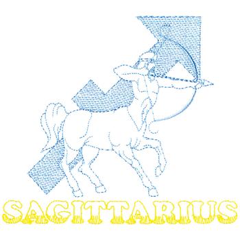 Large Sagittarius Machine Embroidery Design