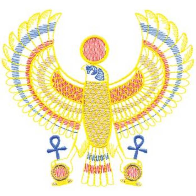Picture of Large Egyptian Pendant Machine Embroidery Design