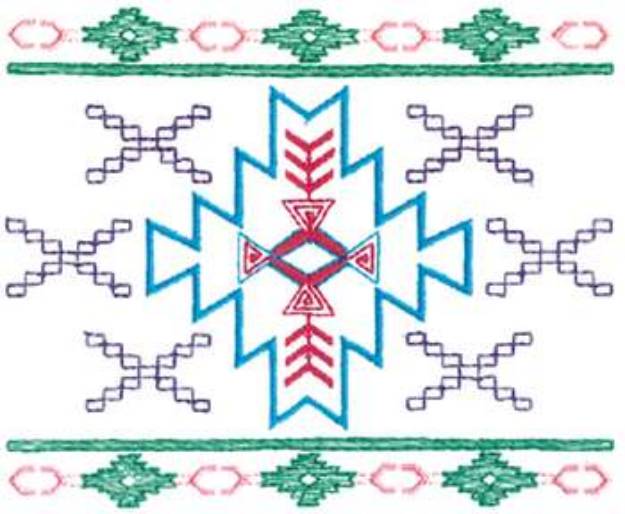 Picture of Small Navajo Design Machine Embroidery Design