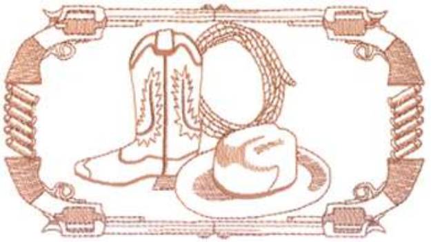 Picture of Small Cowboy Apparel Machine Embroidery Design