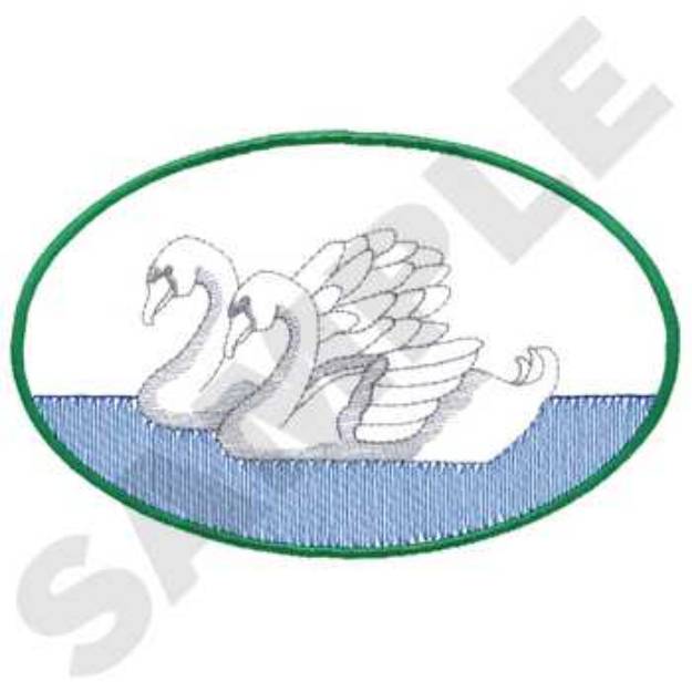 Picture of Small Swans Machine Embroidery Design