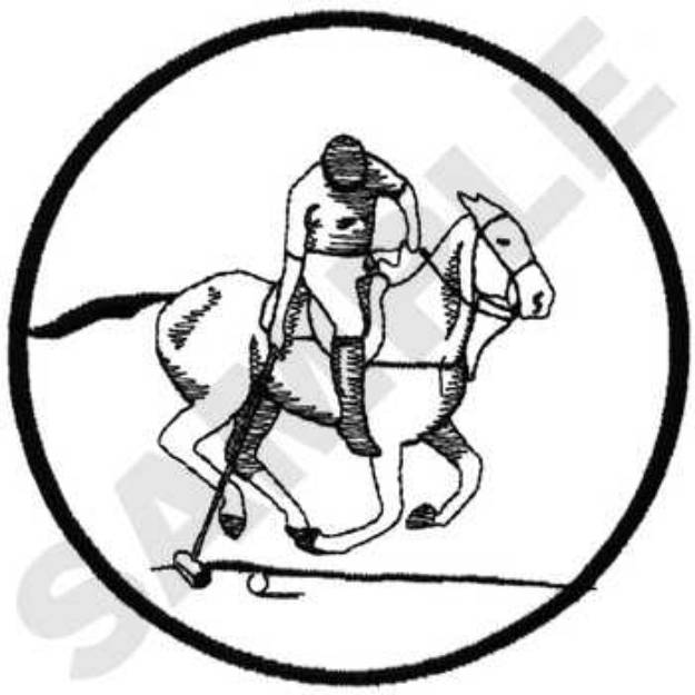 Picture of Small Polo Player Machine Embroidery Design