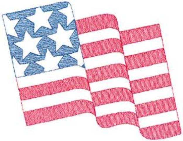 Picture of Small Flag Machine Embroidery Design