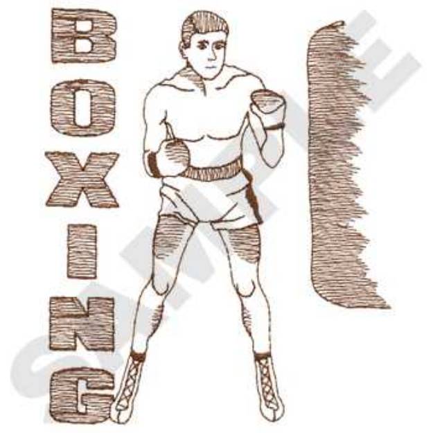 Picture of Small Boxing Machine Embroidery Design