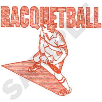 Small Racquetball Machine Embroidery Design