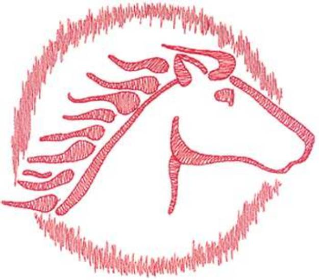 Picture of Small Horse Head Machine Embroidery Design