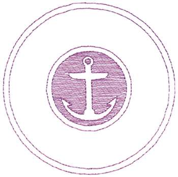 Small Anchor Name Drop Machine Embroidery Design