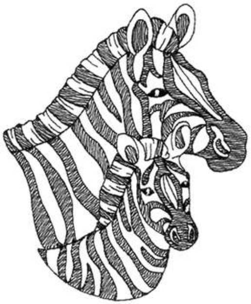 Picture of Small Zebras Machine Embroidery Design