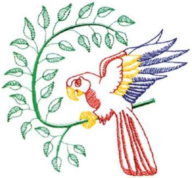 Picture of Small Parrot Machine Embroidery Design