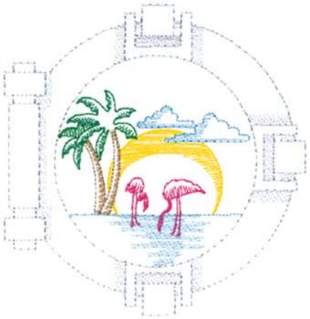 Picture of Small Porthole Machine Embroidery Design