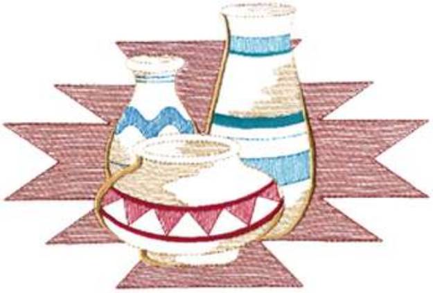 Picture of Small Pottery Machine Embroidery Design
