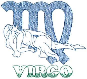 Small Virgo Machine Embroidery Design