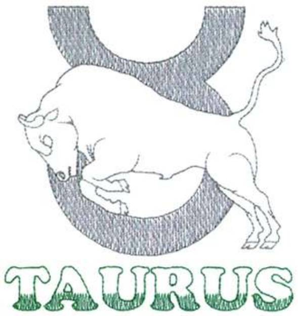 Picture of Small Taurus Machine Embroidery Design