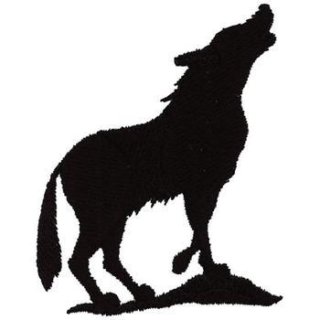 Wolf Howling Machine Embroidery Design