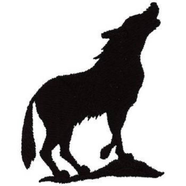Picture of Wolf Howling Machine Embroidery Design