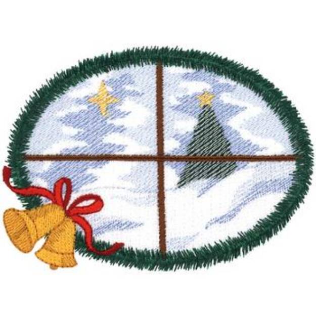 Picture of Christmas Tree & Bells Machine Embroidery Design