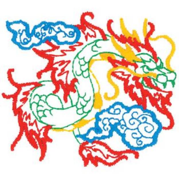 Picture of Dragon #1 Machine Embroidery Design