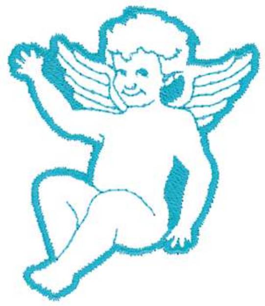 Picture of Angel Waving Machine Embroidery Design