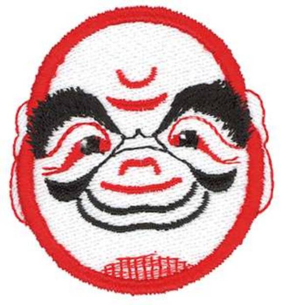 Picture of Oriental Mask Machine Embroidery Design