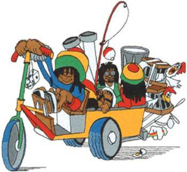 Picture of Jamaican Cart Machine Embroidery Design