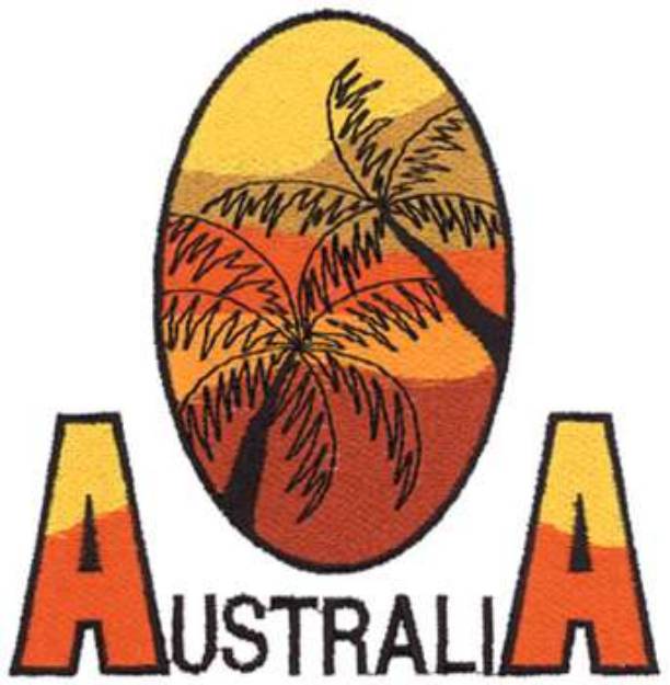Picture of Australian Sunset Machine Embroidery Design