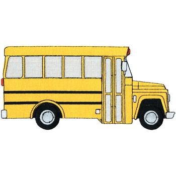 School Bus Machine Embroidery Design