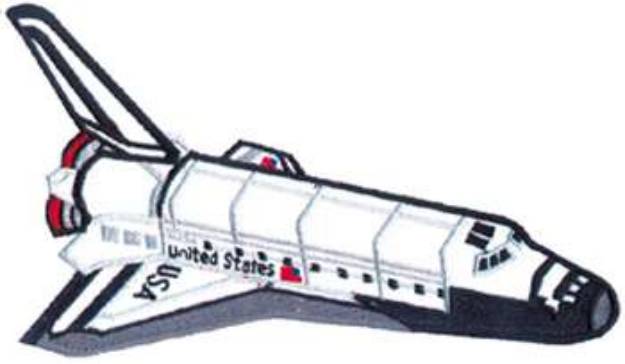 Picture of Space Shuttle Applique Machine Embroidery Design