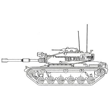 Tank Outline Machine Embroidery Design