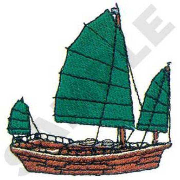 Picture of Chinese Junk Machine Embroidery Design