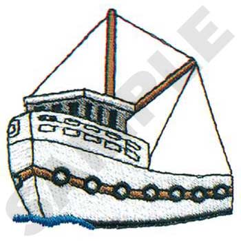 Tugboat Machine Embroidery Design